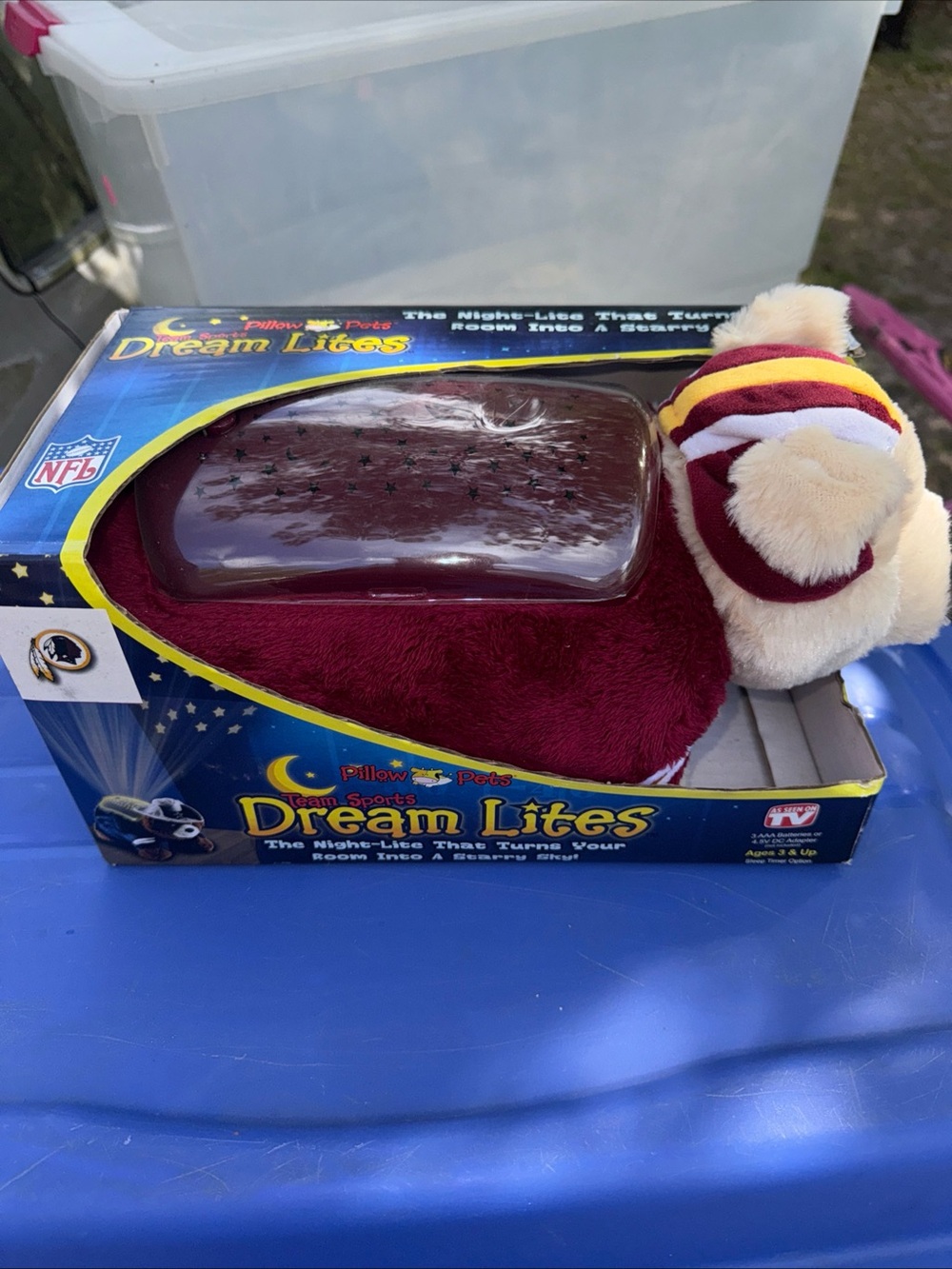 Dream Lites NFL Pillow Pet - Burgundy and Cream